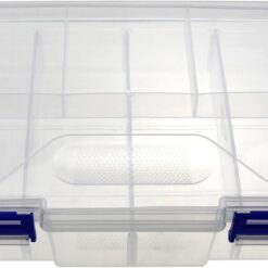 9x6x2.3inch PP Plastic Divided Storage Container Transparent Fishing Gear Box Organiser Waterproof Compartment Organiser DIY Craft Organiser