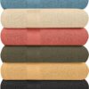 Pack of 6 Bath Towels Set 27 x 54 Inches, 100% Cotton, Larger & Lighter Weight, Quicker to Dry, Super Soft and Absorbent, Perfect for Bathroom (Multicolor, Pack of 6 (27''x54''))